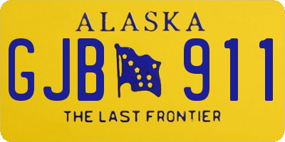 AK license plate GJB911