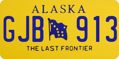 AK license plate GJB913