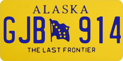 AK license plate GJB914