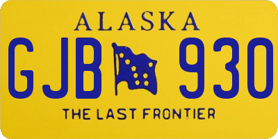 AK license plate GJB930