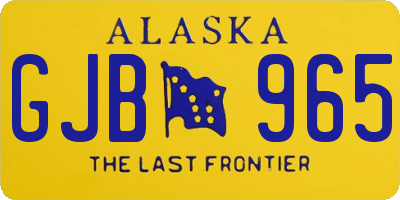 AK license plate GJB965