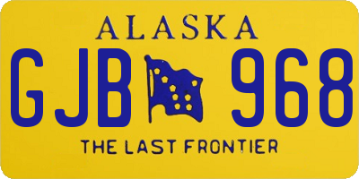 AK license plate GJB968
