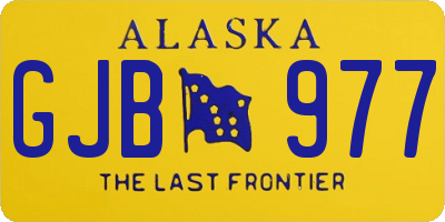 AK license plate GJB977