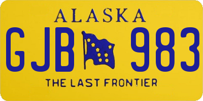 AK license plate GJB983