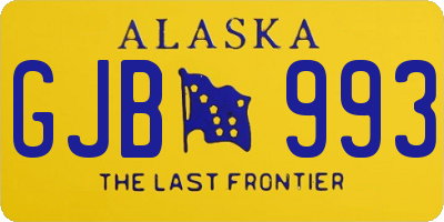AK license plate GJB993