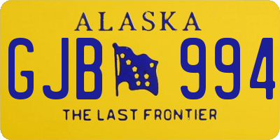 AK license plate GJB994