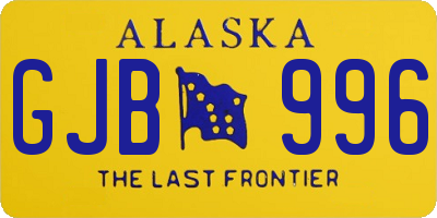 AK license plate GJB996