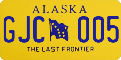 AK license plate GJC005