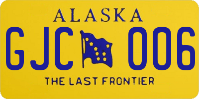 AK license plate GJC006