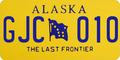 AK license plate GJC010