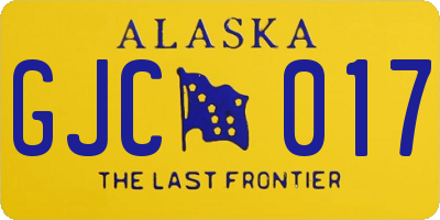 AK license plate GJC017