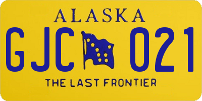 AK license plate GJC021