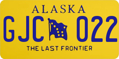 AK license plate GJC022