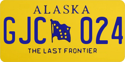 AK license plate GJC024