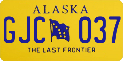 AK license plate GJC037