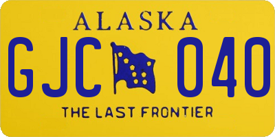 AK license plate GJC040