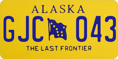 AK license plate GJC043