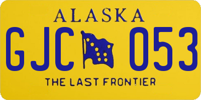 AK license plate GJC053