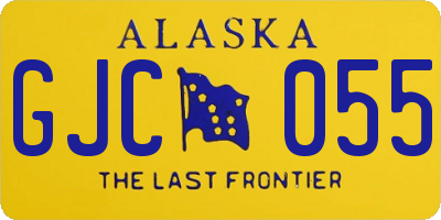 AK license plate GJC055