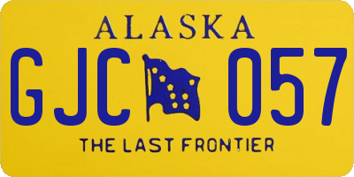 AK license plate GJC057