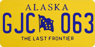 AK license plate GJC063