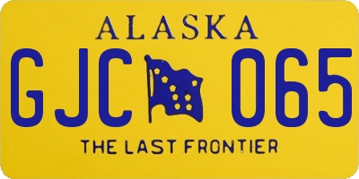AK license plate GJC065