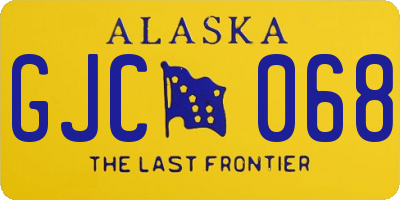 AK license plate GJC068