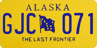 AK license plate GJC071