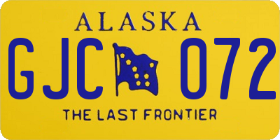 AK license plate GJC072