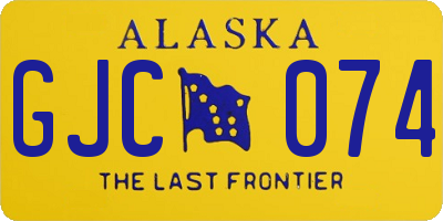 AK license plate GJC074