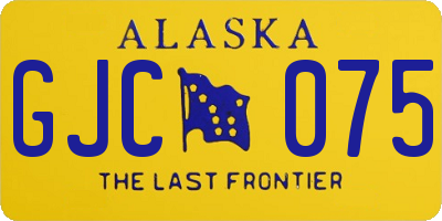 AK license plate GJC075