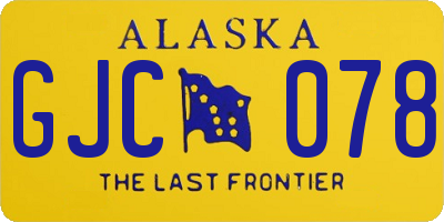 AK license plate GJC078