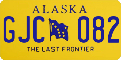 AK license plate GJC082