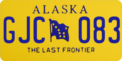 AK license plate GJC083