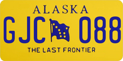 AK license plate GJC088