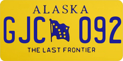 AK license plate GJC092