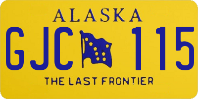 AK license plate GJC115