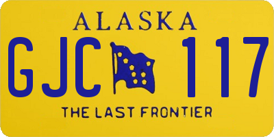 AK license plate GJC117