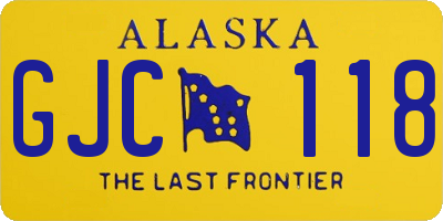 AK license plate GJC118