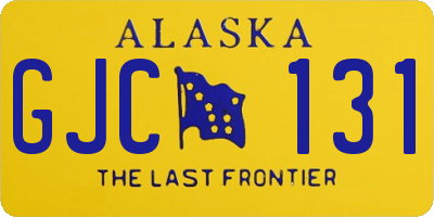 AK license plate GJC131