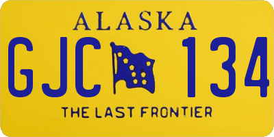 AK license plate GJC134