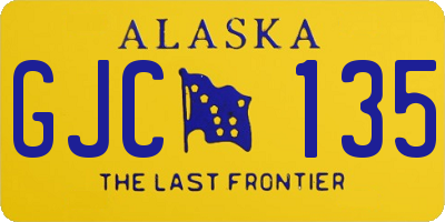 AK license plate GJC135