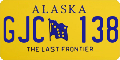 AK license plate GJC138