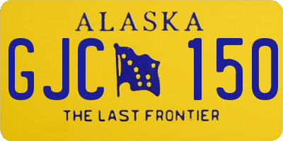 AK license plate GJC150