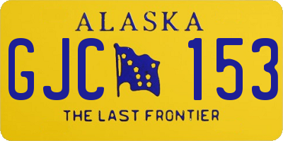AK license plate GJC153