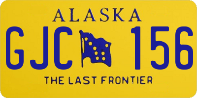 AK license plate GJC156