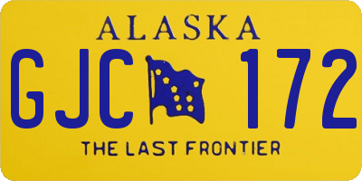 AK license plate GJC172