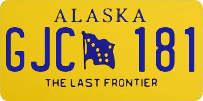 AK license plate GJC181