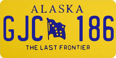 AK license plate GJC186