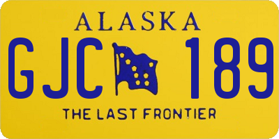 AK license plate GJC189